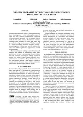 PS1.12 Melodic Similarity in Traditional French-Canadian