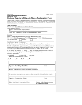 National Register of Historic Places Registration Form