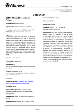 CCBP2 (Human) Recombinant Protein