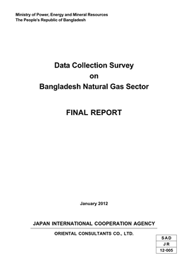 Data Collection Survey on Bangladesh Natural Gas Sector FINAL REPORT