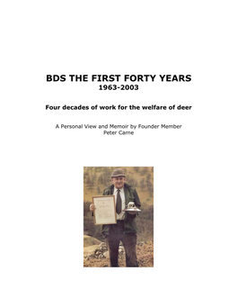 Bds the First Forty Years 1963-2003