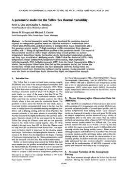 A Parametric Model for the Yellow Sea Thermal Variability