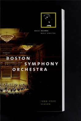 Boston Symphony Orchestra Concert Programs, Season 119, 1999-2000