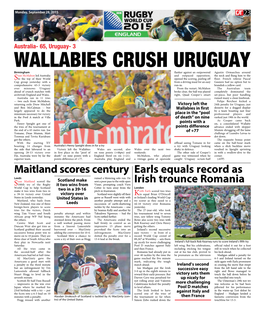 Wallabies Crush Uruguay