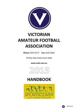 Victorian Amateur Football Association Handbook