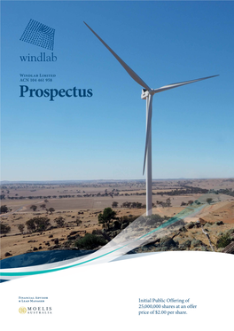 Prospectus Limited Windlab Limited ACN 104 461 958 Prospectus