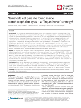 Nematode Eel Parasite Found Inside Acanthocephalan