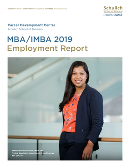 MBA/IMBA 2019 Employment Report