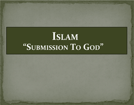 “Submission to God” Objective