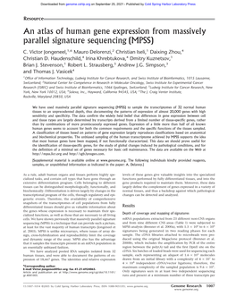 An Atlas of Human Gene Expression from Massively Parallel Signature Sequencing (MPSS)