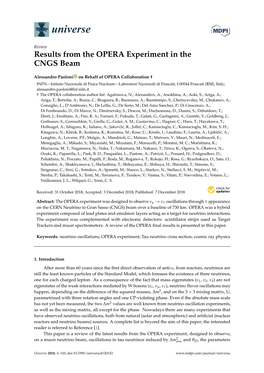 Results from the OPERA Experiment in the CNGS Beam