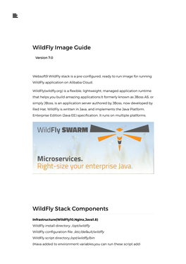 Wildfly Image Guide Wildfly Stack Components