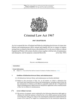 Criminal Law Act 1967