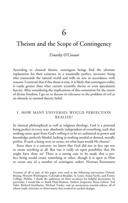 Theism and the Scope of Contingency