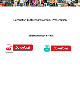 Descriptive Statistics Powerpoint Presentation