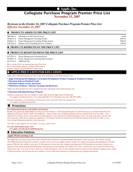 11/15 CPP Price List