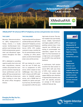 Mountain Telecommunications, Inc. CASE STUDY