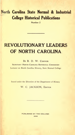 Revolutionary Leaders of North Carolina