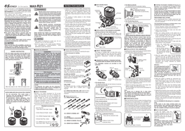 MAX-R21 Close to Actual Running Conditions (Fuel, R.P.M., It Is of Vital Importance, Before Attempting to Operate Your Install an Effective Silencer (Muffler)