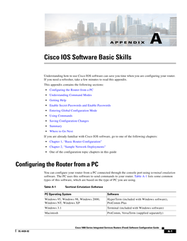 Cisco IOS Software Basic Skills