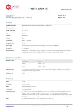 Anti-MMEL1 / Neprilysin 2 Antibody (ARG58000)