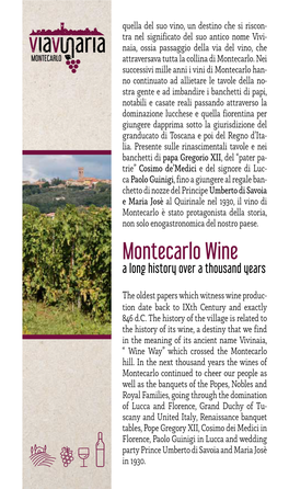 Montecarlo Wine a Long History Over a Thousand Years