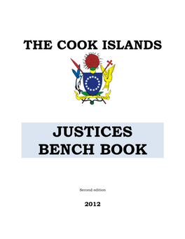 Cook Islands Justices Bench Book, Second Edition