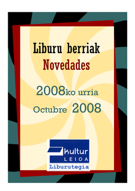 Liburu Berriak Novedades