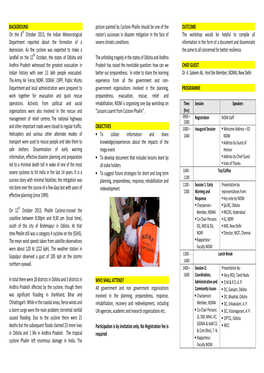 BACKGROUND on the 8Th October 2013, the Indian Meteorological