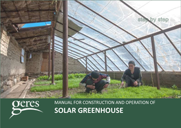 Manual for Construction and Operation of Solar Greenhouse