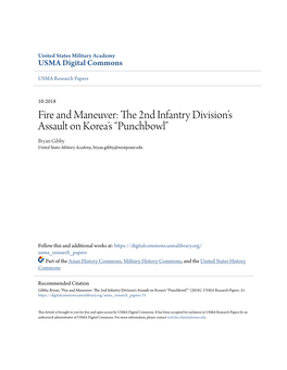 The 2Nd Infantry Division's Assault on Korea's