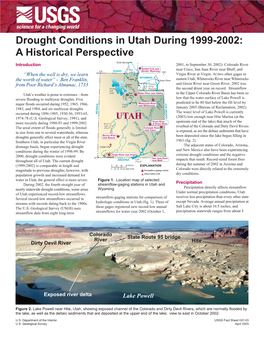 Drought Conditions in Utah During 1999-2002: a Historical Perspective