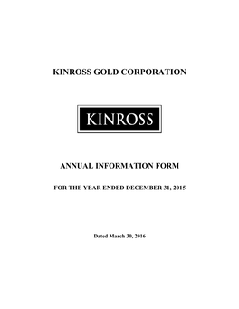 Kinross Gold Corporation