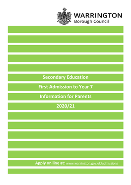 Secondary Information for Parents Booklet 2018/19