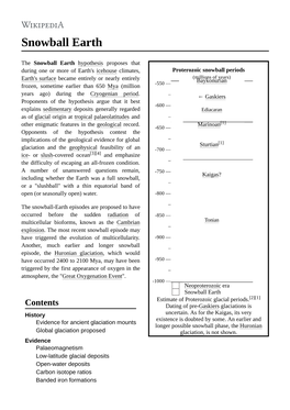 Snowball Earth