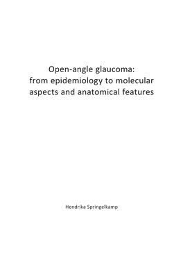 Open-Angle Glaucoma: from Epidemiology to Molecular Aspects and Anatomical Features