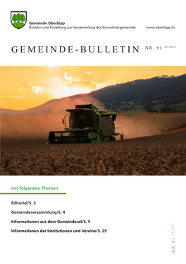 Gemeinde-Bulletin Nr. 91 09.2020