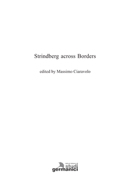 Strindberg Across Borders