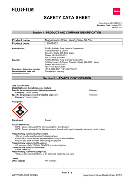 Safety Data Sheet