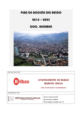 Bilbao. Plan De Acción Del Ruido. 2018-2023