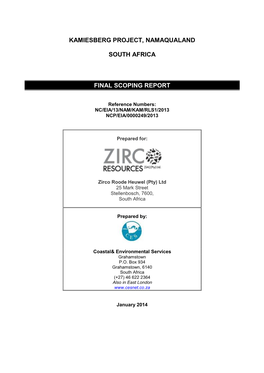 Zirco Roode Heuwel (Pty) Ltd 25 Mark Street Stellenbosch, 7600, South Africa