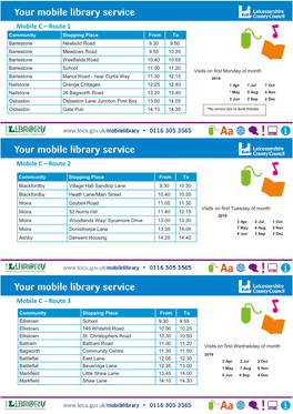 Route 2 Mobile C – Route 3