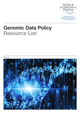 Genomic Data Policy: Resource List 3 Introduction