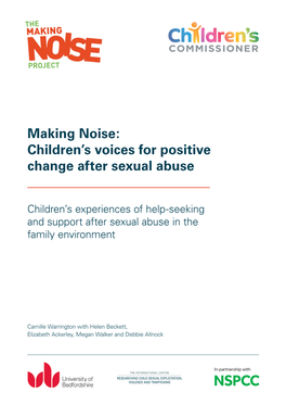 Making Noise: Children's Voices for Positive Change After Sexual Abuse