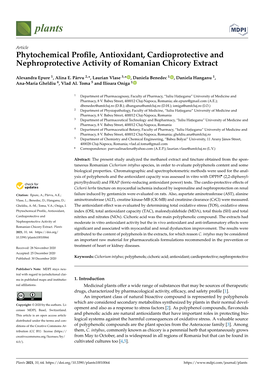 Phytochemical Profile, Antioxidant, Cardioprotective And