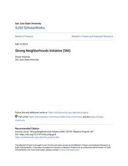 Strong Neighborhoods Initiative (SNI)