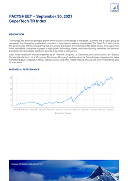 FACTSHEET – September 03, 2021 Supertech TR Index