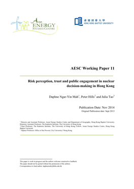 AESC Working Paper 11