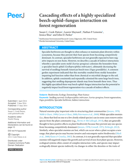 Cascading Effects of a Highly Specialized Beech-Aphid--Fungus