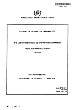 2 8 Hi 1 3 COUNTRY PROGRAMME EVALUATION REVIEW- IRAN